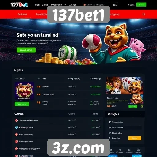 Usabilidade e design do site 137bet1